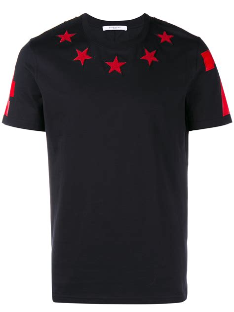 givenchy black star tee|Men's Designer T.